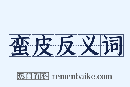 蛮皮反义词是什么意思的图片